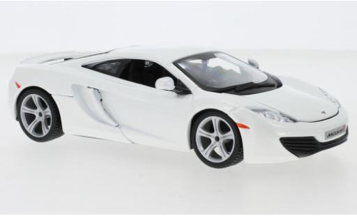 Diecast model cars McLaren MP4-12C 1/24 Burago metallic white 2016 McLaren MP4-12C 1/24 Burago metallic white 2016 diecast model cars