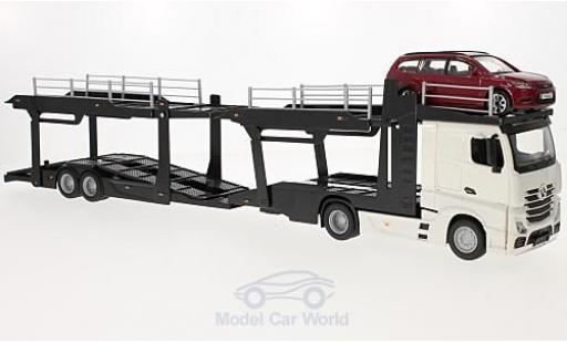 Mercedes Actros 1/43 Burago 2545 Autotransporter mit Ford Focus Turnier diecast model cars
