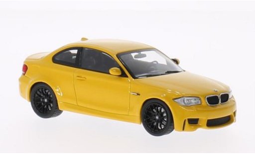 Bmw 1M coupe 1/43 Minichamps yellow 2011 E82 diecast model cars