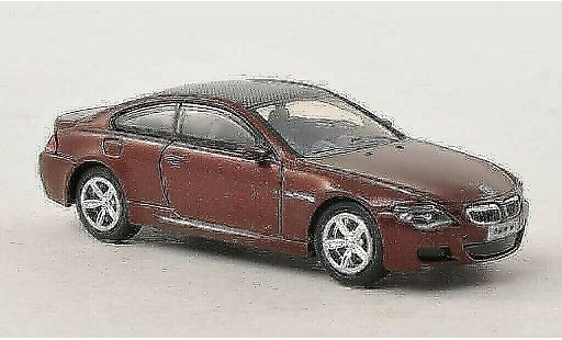Bmw M6 Coupe 1/87 Busch E63 red/carbon 2005 diecast model cars