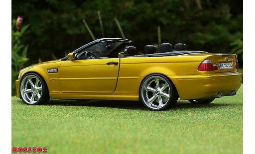 Bmw M3 Cabriolet 1/18 Kyosho E46 yellow candy jantes chromees 18 pouces diecast model cars