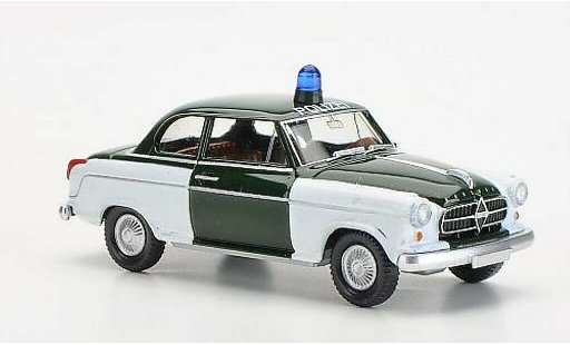 Borgward Isabella police 1/87 Wiking green/white diecast model cars