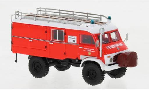 Diecast model cars Mercedes Unimog 1/87 BoS Models 404 S LF8 red clair/white pompiers Sibbesse 1962 Mercedes Unimog 1/87 BoS Models 404 S LF8 red clair/white pompiers Sibbesse 1962 diecast model cars