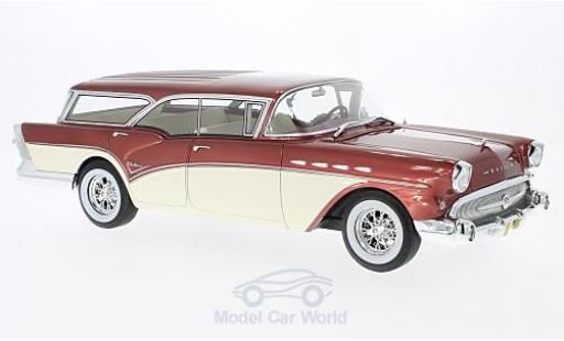 Buick Century 1/18 BoS Models Caballero Estate metallic red/beige 1957 ohne Vitrine diecast model cars