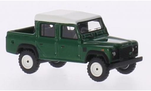 Land Rover Defender 1/87 BoS Models 110 Double Cab Pickup green/matt-white RHD 1990 diecast model cars