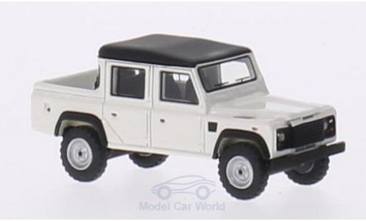 Land Rover Defender 1/87 BoS Models 110 Double Cab Pickup white/matt-black RHD 1990 diecast model cars
