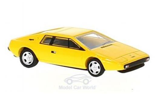 Diecast model cars Lotus Esprit 1/87 BoS Models S1 yellow RHD 1977 Lotus Esprit 1/87 BoS Models S1 yellow RHD 1977 diecast model cars