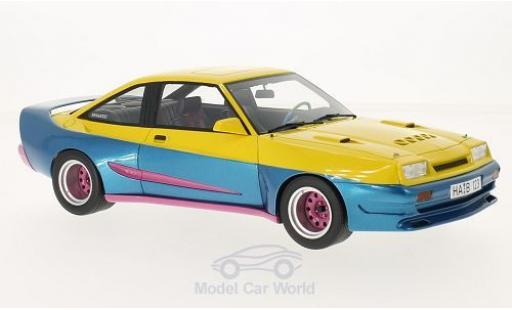 Diecast model cars Opel Manta 1/18 BoS Models B Mattig yellow/metallic blue 1991 Opel Manta 1/18 BoS Models B Mattig yellow/metallic blue 1991 diecast model cars
