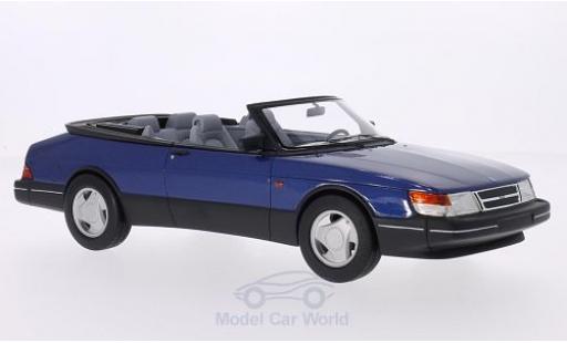 Diecast model cars Saab 900 1987 1/18 BoS Models S Cabriolet metallic blue 1987 Saab 900 1987 1/18 BoS Models S Cabriolet metallic blue 1987 diecast model cars