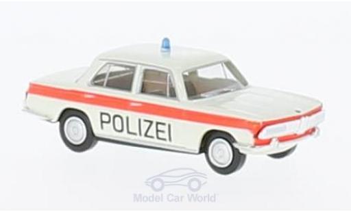 Bmw 2000 1/87 Brekina white/orange Polizei Solothurn diecast model cars