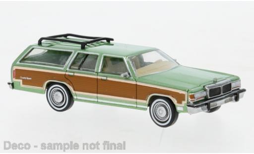 Diecast model cars Ford LTD 1/87 Brekina Country Squire metallise green/Dekor 1979 Ford LTD 1/87 Brekina Country Squire metallise green/Dekor 1979 diecast model cars