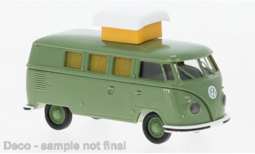 Diecast model cars Volkswagen T1 1/87 Brekina b Camper green 1960 Volkswagen T1 1/87 Brekina b Camper green 1960 diecast model cars