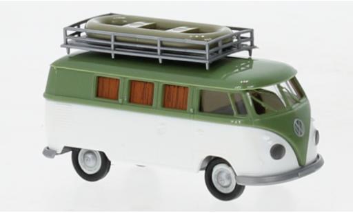 Diecast model cars Volkswagen T1 1/87 Brekina b Camper vert/white 1960 Volkswagen T1 1/87 Brekina b Camper vert/white 1960 diecast model cars