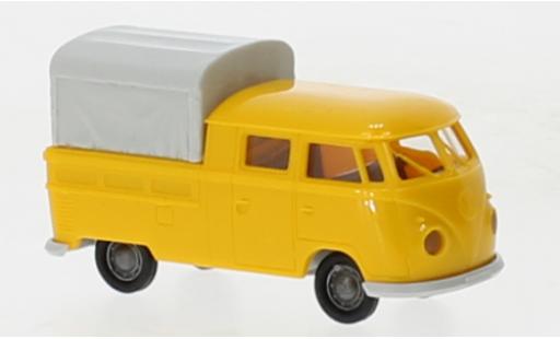 Diecast model cars Volkswagen T1 1/87 Brekina b Doka yellow 1960 Volkswagen T1 1/87 Brekina b Doka yellow 1960 diecast model cars