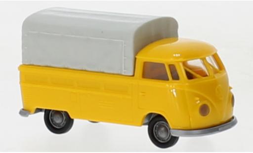 Diecast model cars Volkswagen T1 1/87 Brekina b plateforme yellow 1960 Volkswagen T1 1/87 Brekina b plateforme yellow 1960 diecast model cars