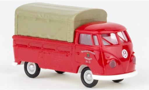 Diecast model cars Volkswagen T1 1/87 Brekina b plateforme pompiers Solingen 1960 Volkswagen T1 1/87 Brekina b plateforme pompiers Solingen 1960 diecast model cars