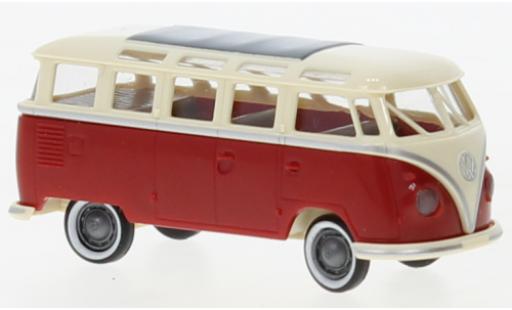 Diecast model cars Volkswagen T1 1/87 Brekina b Samba beige clair/red 1960 Volkswagen T1 1/87 Brekina b Samba beige clair/red 1960 diecast model cars