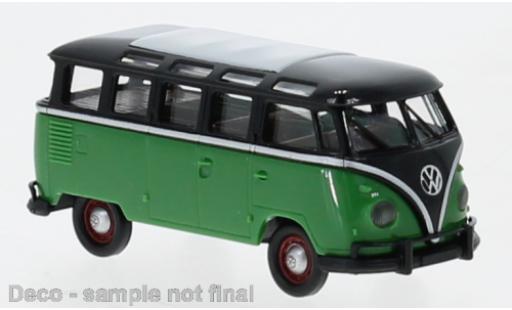 Diecast model cars Volkswagen T1 1/87 Brekina b Samba black/green 1960 Volkswagen T1 1/87 Brekina b Samba black/green 1960 diecast model cars