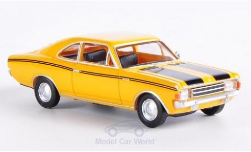 Opel Rekord 1/87 Brekina C Coupe yellow/black diecast model cars