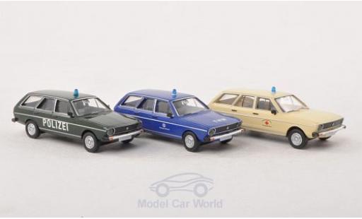 Diecast model cars Volkswagen Passat 1/87 Brekina Variant 3er-Set Blaulicht: Polizei DRK THW Volkswagen Passat 1/87 Brekina Variant 3er-Set Blaulicht: Polizei DRK THW diecast model cars
