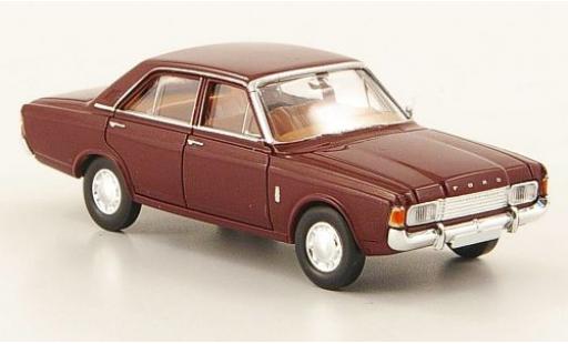 Ford Taunus 1/87 Brekina 17M (P7b) red 1969 diecast model cars