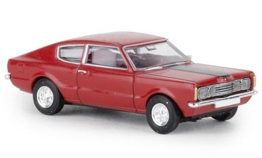 Ford Taunus 1/87 Brekina Coupe GT red 1972 Capot black diecast model cars
