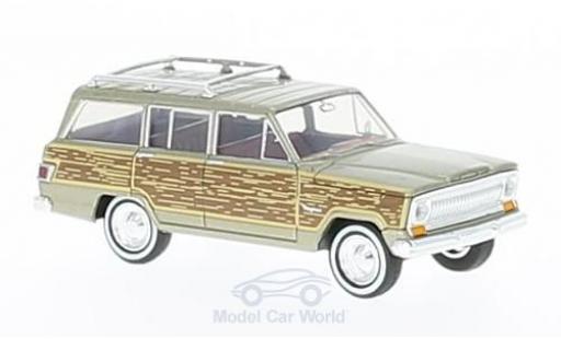 Diecast model cars Jeep Wagoneer 1/87 Brekina metallic beige/Holzoptik Woody Jeep Wagoneer 1/87 Brekina metallic beige/Holzoptik Woody diecast model cars
