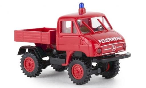 Diecast model cars Mercedes Unimog 1/87 Brekina 411 Feuerwehr 1957 Pritsche Mercedes Unimog 1/87 Brekina 411 Feuerwehr 1957 Pritsche diecast model cars