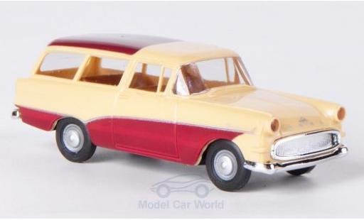 Opel Rekord 1/87 Brekina P1 Caravan beige/red diecast model cars