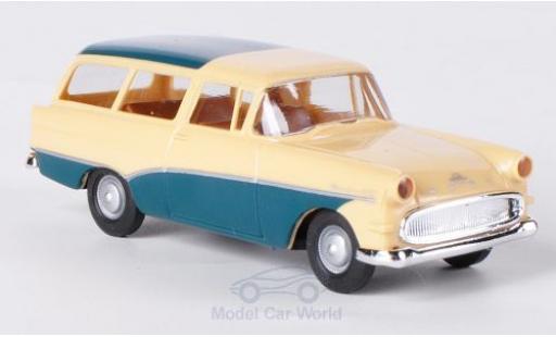 Opel Rekord 1/87 Brekina P1 Caravan beige/türkis diecast model cars