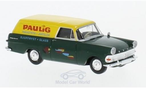 Opel Rekord 1/87 Brekina P2 Kasten Paulig (FIN) diecast model cars