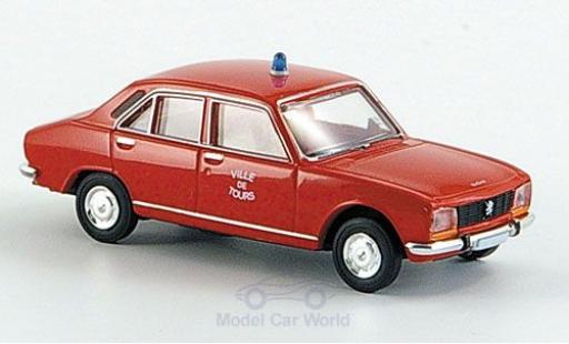 Peugeot 504 1/87 Brekina Limousine Ville de Tours Feuerwehr (F) diecast model cars