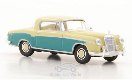 Mercedes 220 1/87 Brekina S Coupe (W180 II) beige/green diecast model cars