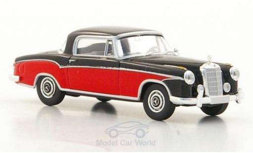 Mercedes 220 1/87 Brekina S Coupe (W180 II) black/red diecast model cars