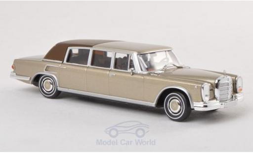 Diecast model cars Mercedes 600 1/87 Brekina Landaulet gold Verdeck geschlossen Mercedes 600 1/87 Brekina Landaulet gold Verdeck geschlossen diecast model cars