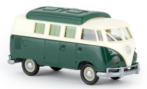 Diecast model cars Volkswagen T1 1/87 Brekina b Camper beige/green 1960 avec Dormobildach Volkswagen T1 1/87 Brekina b Camper beige/green 1960 avec Dormobildach diecast model cars