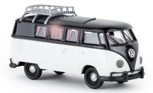 Diecast model cars Volkswagen T1 1/87 Brekina b Camper black/grey 1960 avec Dachklappe Volkswagen T1 1/87 Brekina b Camper black/grey 1960 avec Dachklappe diecast model cars