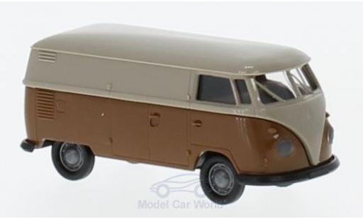 Diecast model cars Volkswagen T1 B 1/87 Brekina b Kasten grey/brown Volkswagen T1 B 1/87 Brekina b Kasten grey/brown diecast model cars