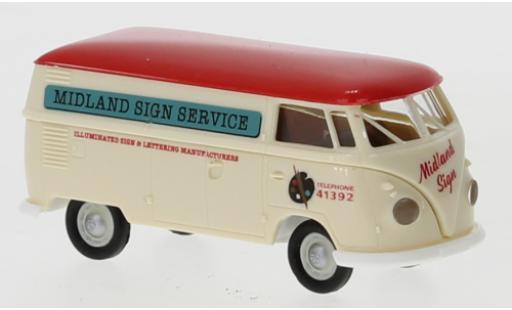 Diecast model cars Volkswagen T1 1/87 Brekina b Kasten Midland Sign Service 1960 Volkswagen T1 1/87 Brekina b Kasten Midland Sign Service 1960 diecast model cars