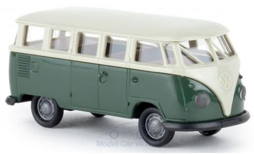 Diecast model cars Volkswagen T1 1/87 Brekina b Mindersamba grey/green Economy Volkswagen T1 1/87 Brekina b Mindersamba grey/green Economy diecast model cars