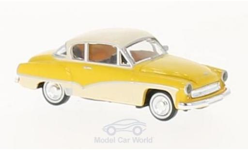 Diecast model cars Wartburg 311 1/87 Brekina Coupe yellow/white Wartburg 311 1/87 Brekina Coupe yellow/white diecast model cars