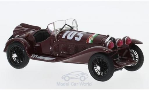 Alfa Romeo 2300 1/43 Brumm RHD No.105 Mille Miglia 1932 T.Nuvolari/G-B.Guidotti diecast model cars