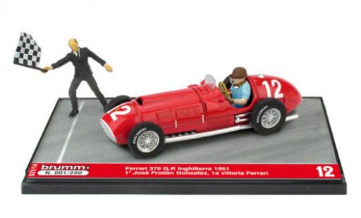 Ferrari 375 1/43 Brumm No.12 formule 1 GP Angleterre 1951 diecast model cars