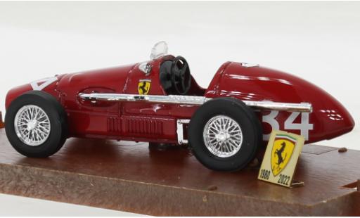 Diecast model cars Ferrari 500 1/43 Brumm F2 metallise red No.34 formule 2 1952 Ferrari 500 1/43 Brumm F2 metallise red No.34 formule 2 1952 diecast model cars