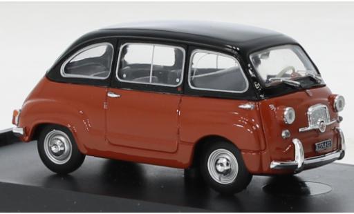Diecast model cars Fiat 600 1/43 Brumm D Multipla black-orange/black 1960 Fiat 600 1/43 Brumm D Multipla black-orange/black 1960 diecast model cars