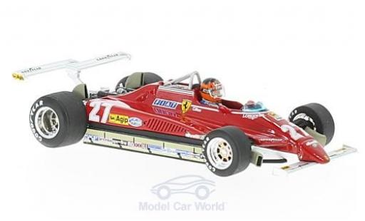 Ferrari 126 1/43 Brumm C2 Turbo No.27 Formel 1 GP Long Beach 1982 mit Fahrerfigur G.Villeneuve diecast model cars