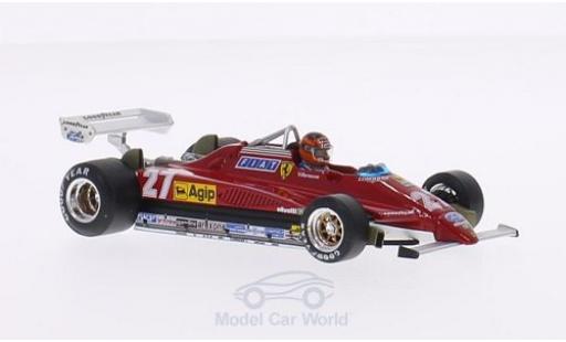 Ferrari 126 1/43 Brumm C2 Turbo No.27 Scuderia Formel 1 GP Belgien 1982 mit Fahrerfigur in Sonderverpackung G.Villeneuve diecast model cars