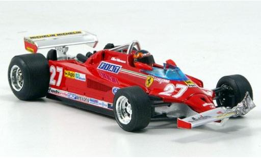 Ferrari 126 1/43 Brumm CK Turbo No.27 Scuderia Formel 1 GP Kanada 1981 avec figurine de conducteur ronde 39-54 G.Villeneuve diecast model cars