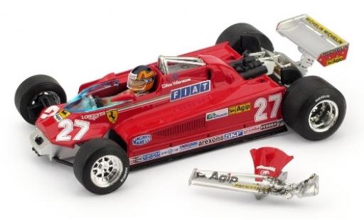 Ferrari 126 1/43 Brumm CK Turbo No.27 Scuderia Formel 1 GP Kanada 1981 ronde 57-63 G.Villeneuve diecast model cars