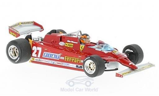 Ferrari 126 1/43 Brumm CK turbo No.27 Formel 1 GP USA 1981 mit Fahrerfigur G.Villeneuve diecast model cars